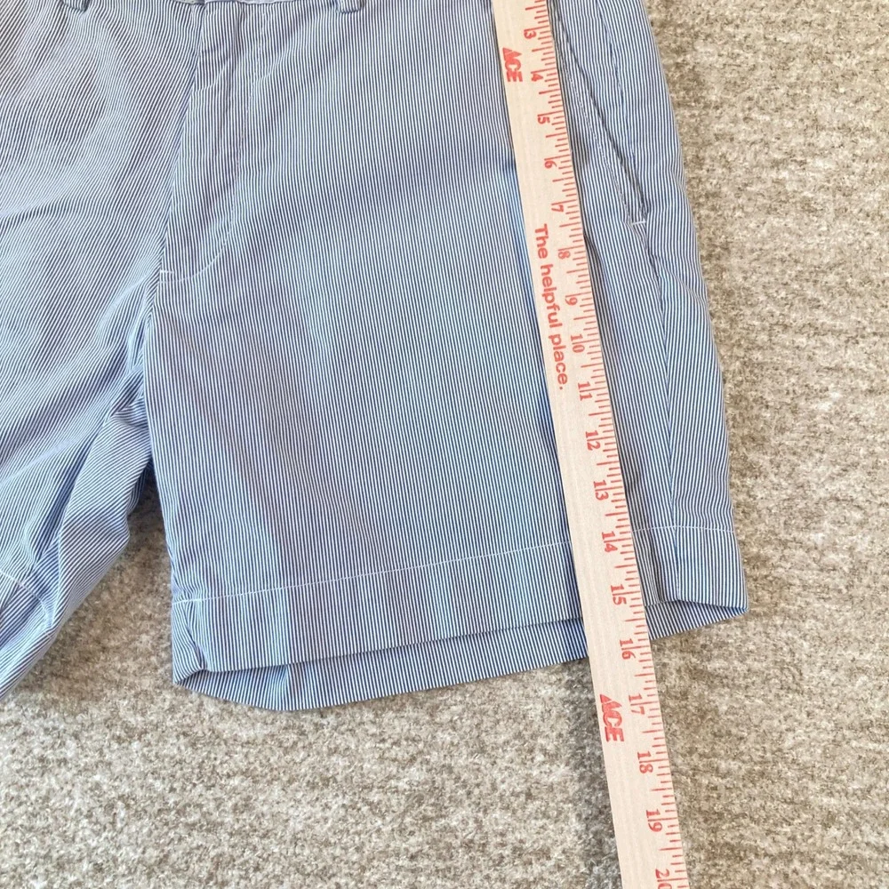 Polo Ralph Lauren Mens 33 (Fit 32) Blue White Pinstripe Classic 6